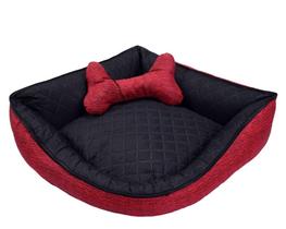 Cama Pet de Canto Luna Impermeável Extra Grande Vermelha - ComfortPet