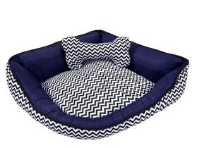 Cama Pet de Canto Luna Top Extra Grande Criative Azul - ComfortPet