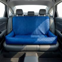 Cama Pet e Capa Protetora 2 em 1 para Assento Traseiro Veicular Gigante Toddy Liso Impermeável Variação: Azul Cama Pet e Capa Protetora 2 em 1 para Assento Traseiro Veicular Gigante Toddy Liso Impermeável Variação: Azul