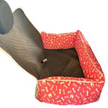 Cama Pet e Capa Protetora 2 em 1 para Assento Traseiro Veicular Grande Toddy Estampado Impermeável