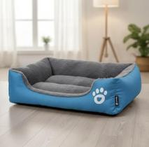 Cama Pet Felpuda Super Macia M Azul