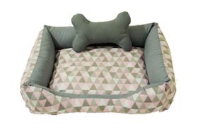 Cama Pet Geométrico com Cinza