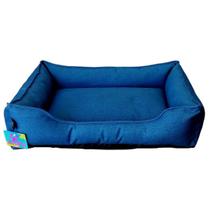 Cama Pet Lavável Jeans 70X50 Cães Luxo Cama Linda Resistente