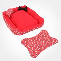 Cama Pet Luxo 4peças Com Zíper Fundo Impermeável Tam P 55x45 - Lavi Baby Store