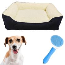 Cama Pet Luxo Pelucia Cachorro E Gato Confort M Escova - Dog Cat Store