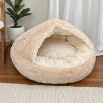 Cama pet nuvem coberta donut fechada caminha com cobertura pelucia iglu plush casinha super aconchegante