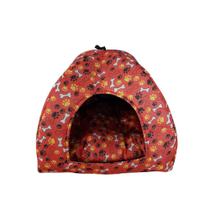 Cama Pet Nylon Casinha Cabana Toca Iglu Cães Gato Almofada M