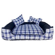 Cama Pet Onix Extra Grande Quadrada Impermeável Variação: Cookie Xadrez Azul Cama Pet Onix Extra Grande Quadrada Impermeável Variação: Cookie Xadrez Azul
