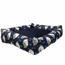 Cama Pet Para Cachorro 60 X 60 Raça Grande Dog Azul Flobelle Cama Pet Para Cachorro 60 X 60 Raça Grande Dog Azul Flobelle