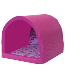 Cama Pet para Cachorro ou Gato Iglu Toca Unicolors Rosa