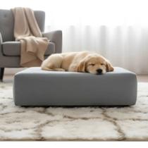 Cama Pet Puff Estofada Para Cachorro Suede Veludo