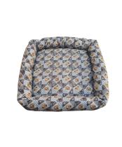Cama Pet Quadrada Com Zíper Caminha Pet Cachorro e Gato Macia Raça Pequeno Porte 45 x 45 Gatinhos Cinza