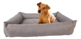 Cama Pet Querido Médio 88X68 Doce De Leite Preto Liso