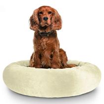 Cama Pet Redonda De Pelúcia Para Cachorros e Gatos M