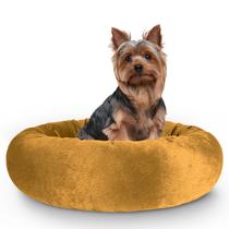 Cama Pet Redonda De Pelúcia Para Cachorros e Gatos P