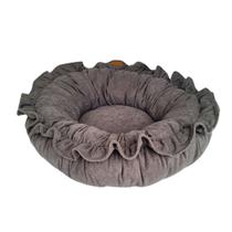 Cama Pet Redonda Lavável com Babado Gente de Patas Coleção Especiarias