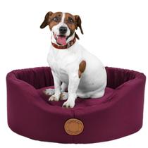 Cama Pet Resistente 100% Lavável com Zíper Antifriagem para Cachorros e Gatos London M - Vinho