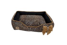 Cama Pet Retangular Animal Print Preto Ridelf CA017
