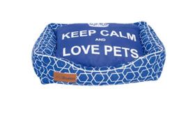 Cama Pet Retangular Keep Calm Royal G