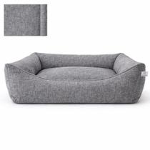 Cama Pet Retangular Lavavel Woohoo Para Cão e gato Linho Cor:Cinza G