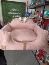 Cama pet retangular Lisboa rosa M