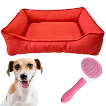 Cama Pet Retangular M Tactel Com Zíper Escova Rasqueadeira Cama Pet Retangular M Tactel Com Zíper Escova Rasqueadeira