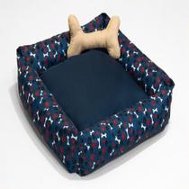 Cama Pet Simples Pop Grande + Almofada Ossinho 60x60x15 Cm - ComfortPet