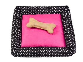 Cama Pet Simples Pop Média Preta Pink