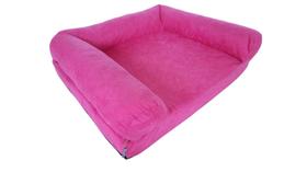 Cama Pet Sofá Tamanho M 65x55 Cm Rosa 100% Lavável