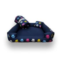 Cama Pet Tamanho G com Edredom - Lavável, com Zíper e Fundo Impermeável.