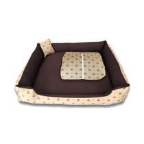 Cama Pet Tamanho GG com Edredom - Lavável, com Zíper e Fundo Impermeável.