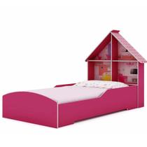Cama Pink Casinha montessoriana 90cm Infantil Gelius