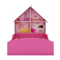 Cama Pink infantil Casinha Pink Madeira Maciça 100% MDF