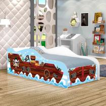 Cama Piratinhas Joy Marrom Solteiro Com Colchão