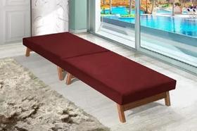 Cama Portátil Dobrável C/pés Madeira - Espuma D26 - Pousada/Camping/lazer