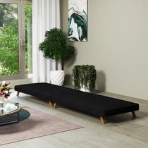 Cama Portátil Dobrável Preto C/pés Madeira Espuma D26 Multifuncional Cama Portátil Dobrável Preto C/pés Madeira Espuma D26 Multifuncional