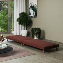 Cama Portátil Dobrável Solteiro 0,90x1,90 Cappuccino -C/Colchão Embutido