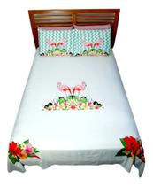 Cama Posta Flamingo Roupa De Cama Casal King Box Qualidade Cama Posta Flamingo Roupa De Cama Casal King Box Qualidade