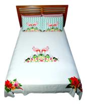 Cama Posta Flamingo Roupa De Cama Casal King Box Qualidade