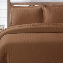 Cama Posta King Melinda Colcha Luxo Algodão Bordado 3 Pçs Cama Posta King Melinda Colcha Luxo Algodão Bordado 3 Pçs