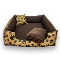 cama pra cachorro ou gato caminha pets médios até 12 kg caminha 60x60cm + mantinha