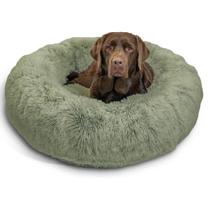 Cama Premium Best Friends The Original Calming Donut Shag Sage Rose Para Cães e Gatos - Grande