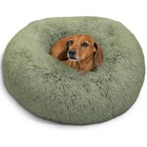 Cama Premium Best Friends The Original Calming Donut Shag Sage Rose Para Cães e Gatos - Pequeno