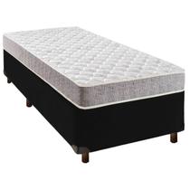 Cama + Preto e Colchão D23 Solteiro Simples - D23 Inducol