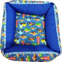 Cama quadrada para cães ou gatos pequena azul 40x40x14 - un Cama quadrada para cães ou gatos pequena azul 40x40x14 - un