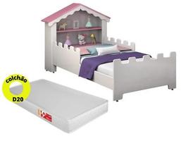 Cama Quarto Casinha Infantil Magia com Colchão