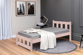 Cama Quarto Solteiro Pop Com Estrado De Madeira Maciça Cama Quarto Solteiro Pop Com Estrado De Madeira Maciça