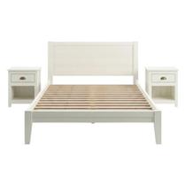 Cama Queen 2 Mesas de Cabeceira 1 Gaveta Madeira Macica Taeda Festra Cama Queen 2 Mesas de Cabeceira 1 Gaveta Madeira Macica Taeda Festra