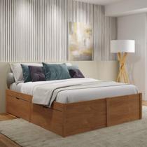 Cama Queen 4 Gavetas Madeira Maciça Beauty Espresso Móveis Marrom/Amêndoa Cama Queen 4 Gavetas Madeira Maciça Beauty Espresso Móveis Marrom/Amêndoa