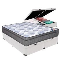 Cama Queen Baú visual disponível na cor Preto Colchão Ortobom Isosuperpocket Molas. Cama Queen Baú visual disponível na cor Preto Colchão Ortobom Isosuperpocket Molas.